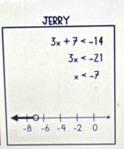 JERRY
3x+7
3x
x