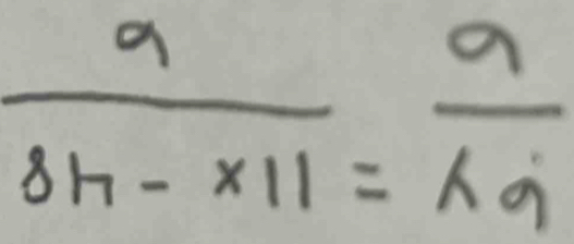  9/8h-x11 = 9/h9 