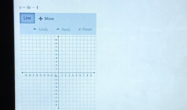 y=4x-4
Line Move 
Undo Redo × Reset