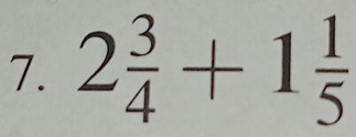 2 3/4 +1 1/5 