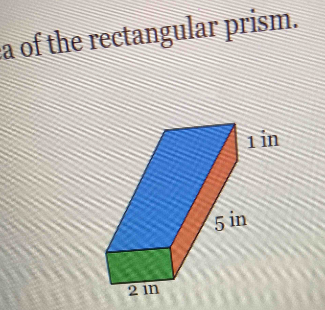 a of the rectangular prism.