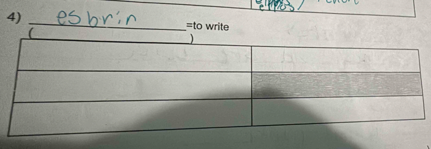 =to write
C