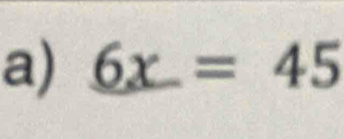 6x=45