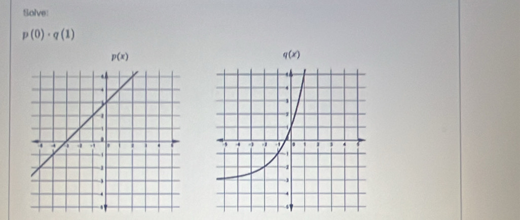 Solve:
p(0)· q(1)
p(x)
q(x)