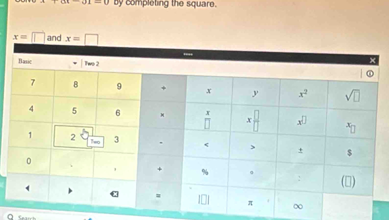 |x-3|=0 by completing the square.
Search