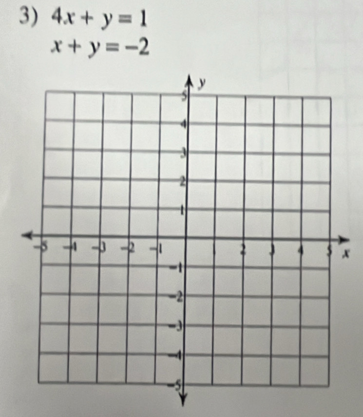 4x+y=1
x+y=-2
x