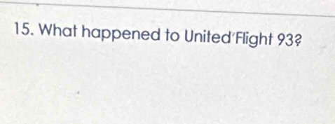 What happened to United'Flight 93?