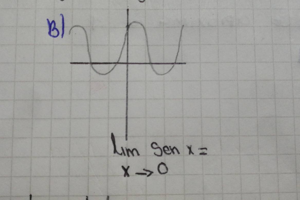 B1
limlimits _xto 0sin x=