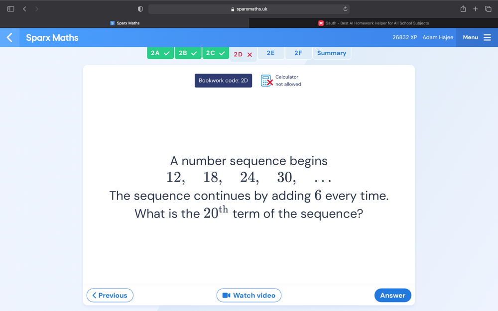 Solved: sparxmaths.uk Sparx Maths € Gauth - Best Al Homework Helper for ...