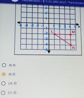 (4,3)
(4,2)
(-4,-2)
(-1,-2)