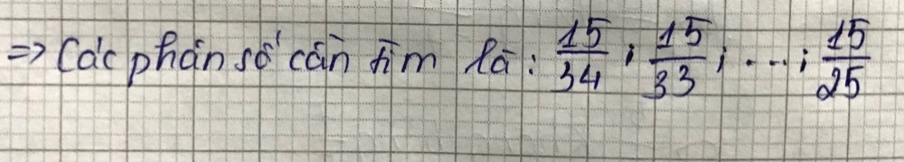 Cac phán sǒ cán fim Ra:  15/34 ,  15/33 ; _ i 15/25 