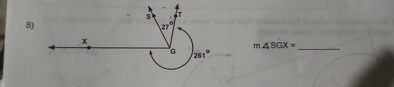 m∠ SGX= _