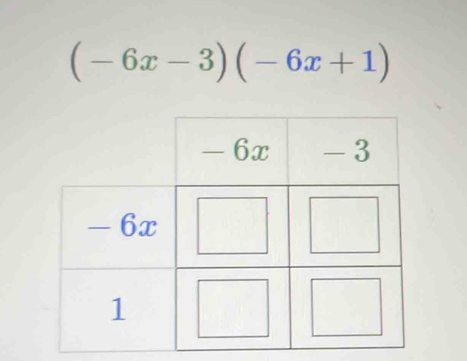 (-6x-3)(-6x+1)