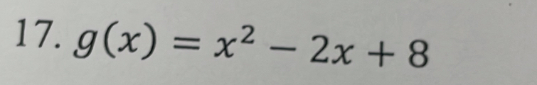 g(x)=x^2-2x+8