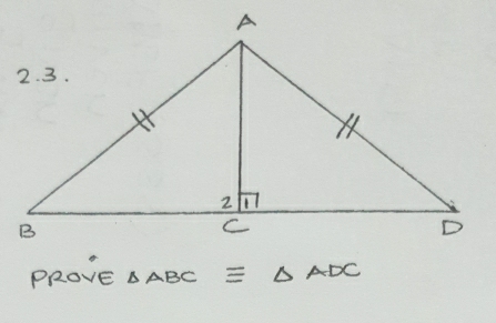 PROVE △ ABC equiv △ ADC