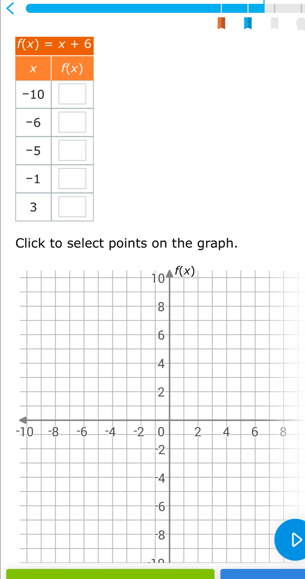 Click to select points on the graph.
-