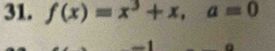 f(x)=x^3+x, a=0