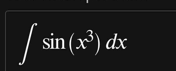 ∈t sin (x^3)dx