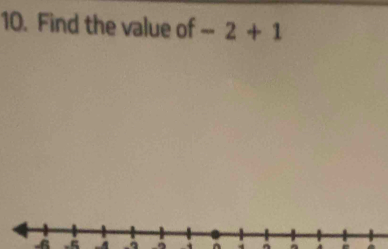 Find the value of -2+1
-5 .A