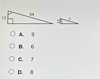 A. 9
B. 6
C. 7
D. 8