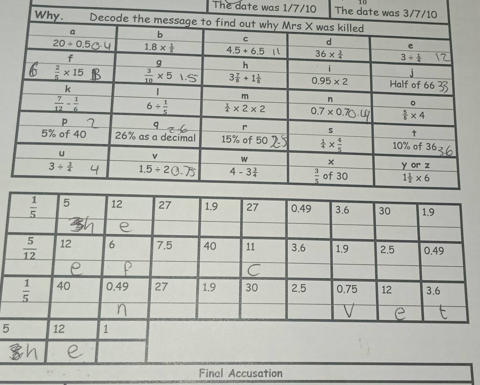 The date was 1/7/10 The d
5
Final Accusation