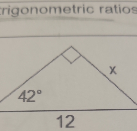 trigonometric ratios