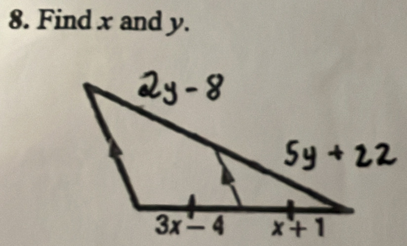 Find x and y.