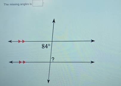 The missing angles is □ ^(□)°