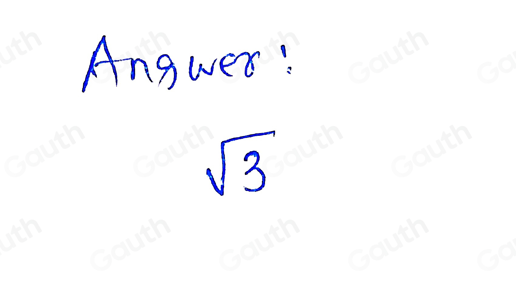 Angwer:
sqrt(3)