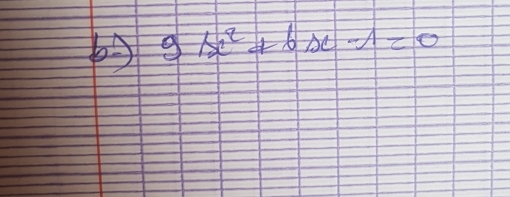 A 9x^2+6x-1=0