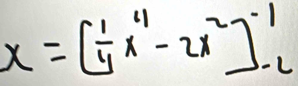 x=[ 1/4 x^4-2x^2]^-1_-2