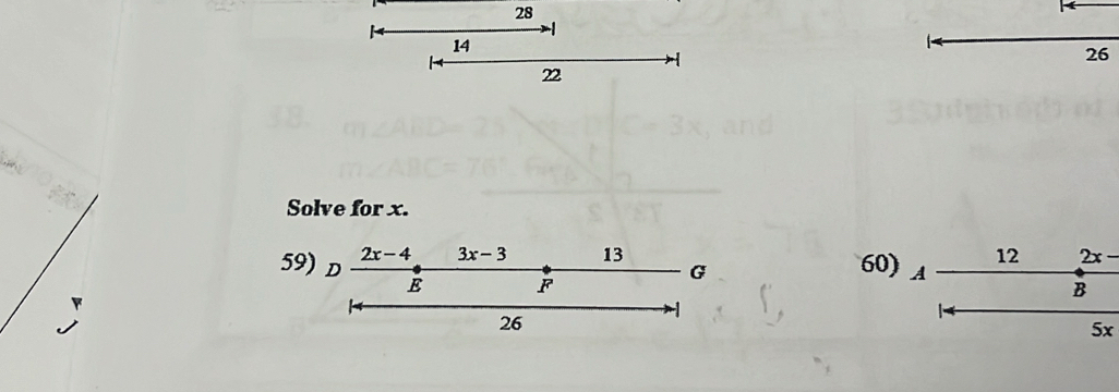 Solve for x.
60
2x-
59