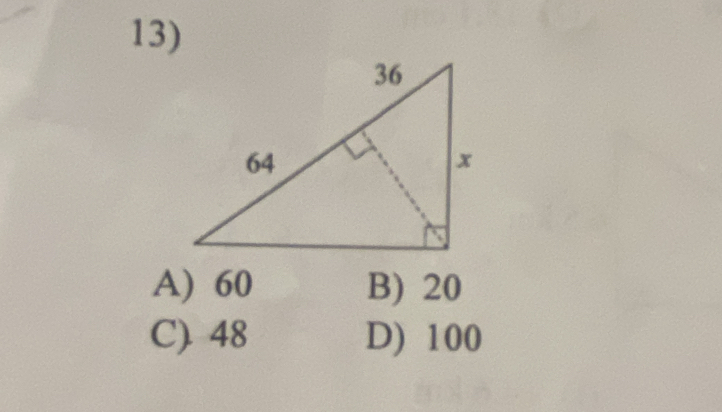 A) 60 B) 20
C) 48 D) 100