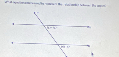 What equation can be used to represent the relationship between the angles?