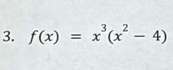 f(x)=x^3(x^2-4)