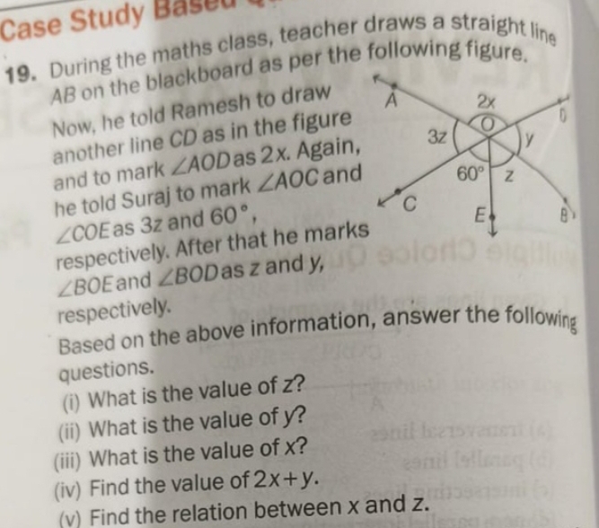 Solved: Case Stud a u 19. During the maths class, teacher draws a ...