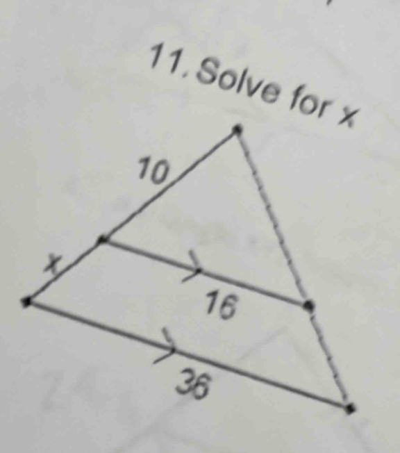 Solve for x