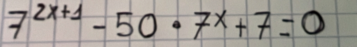 7^(2x+1)-50· 7^x+7=0