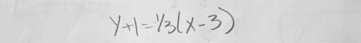 y+1=1/3(x-3)