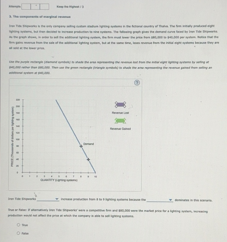 Solved: Attempts 4 Keep the Highest / 3 3. The components of marginal ...