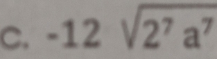 -12sqrt(2^7a^7)