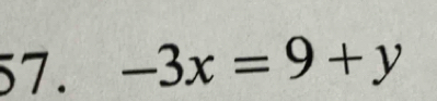 -3x=9+y