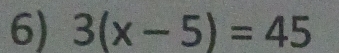 3(x-5)=45