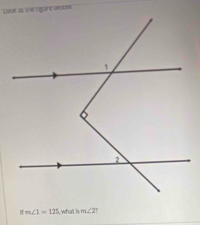 If m∠ 1=125 , what is m∠ 2