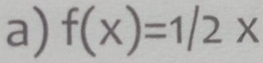 f(x)=1/2x