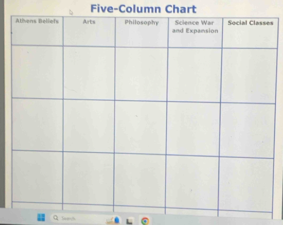 Five-Column Chart 
s 
QSearch