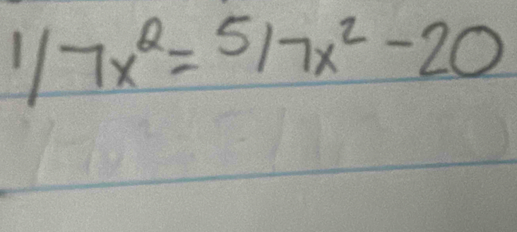 1/7x^2=5/7x^2-20