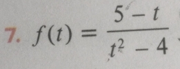 f(t)= (5-t)/t^2-4 