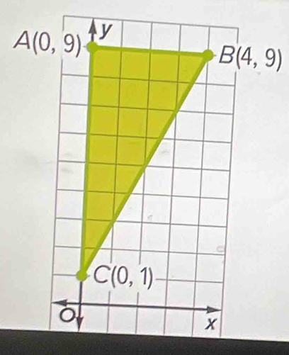 A(0,9) y
B(4,9)
C(0,1)
o
x