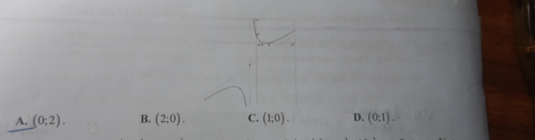 A. (0;2). B. (2;0). C. (1;0). D. (0;1).